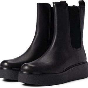 VINCE BRITON PLATFORM CHELSEA BOOT BLACK WATER REPEL 7.5  (MD19)